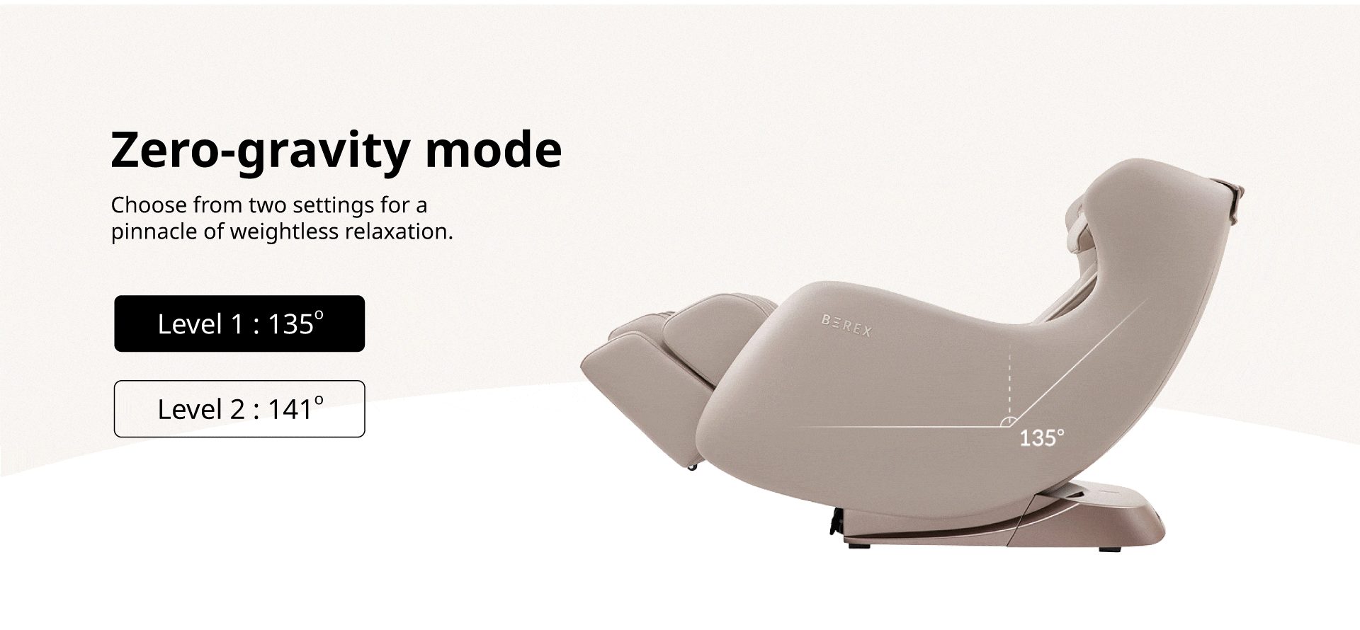 Zero gravity mode Coway BEREX MINE