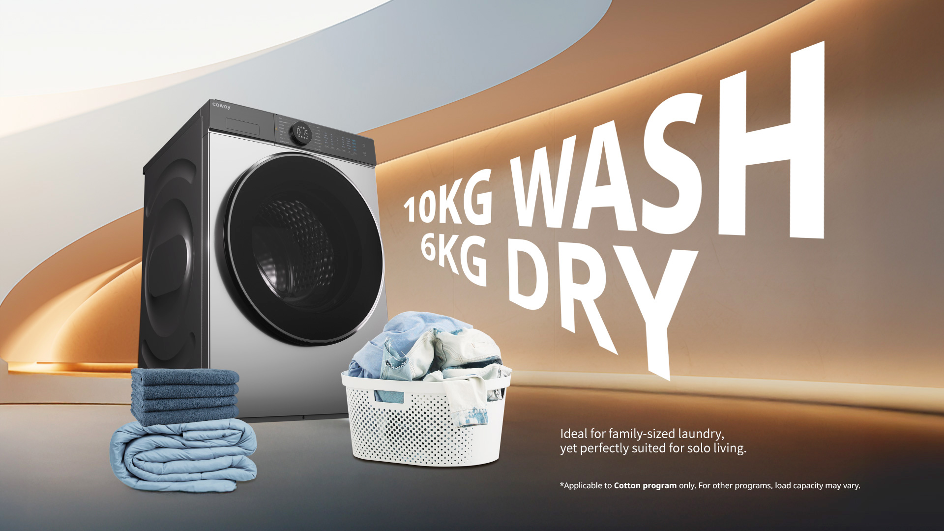 Coway Washer Dryer sesuai untuk cucian keluarga