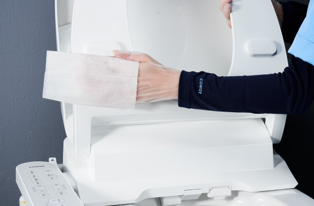 Sanitasi produk Flowlet Plus